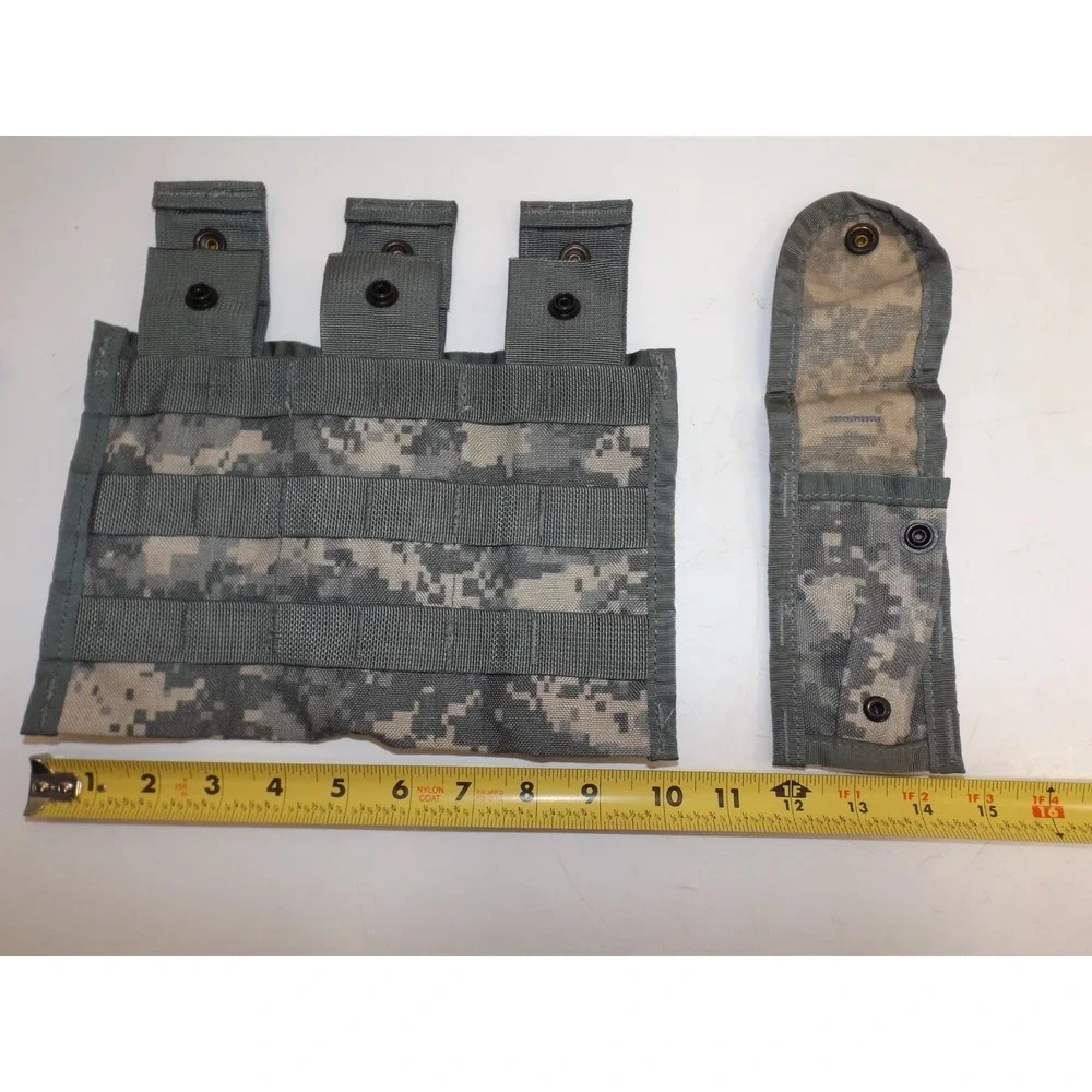 US Triple 3 Magazine pouch & Single Side Pouch: both MOLLE II ACU Digital Camo